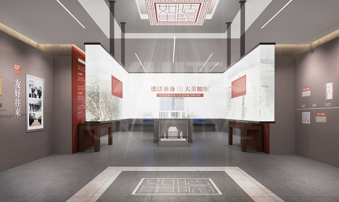 如东法院法治文化建设中心丨沃利创意案例（图ZMjg4MjYwODgw） - Exhibition Design - 站酷设计师沃利创意原创素材 - 站酷ZCOOL