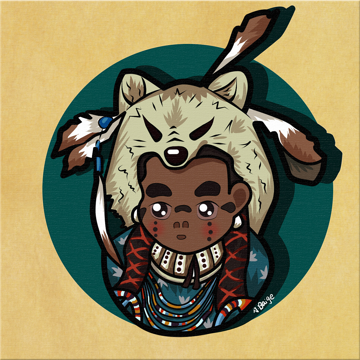 印第安卡通头像