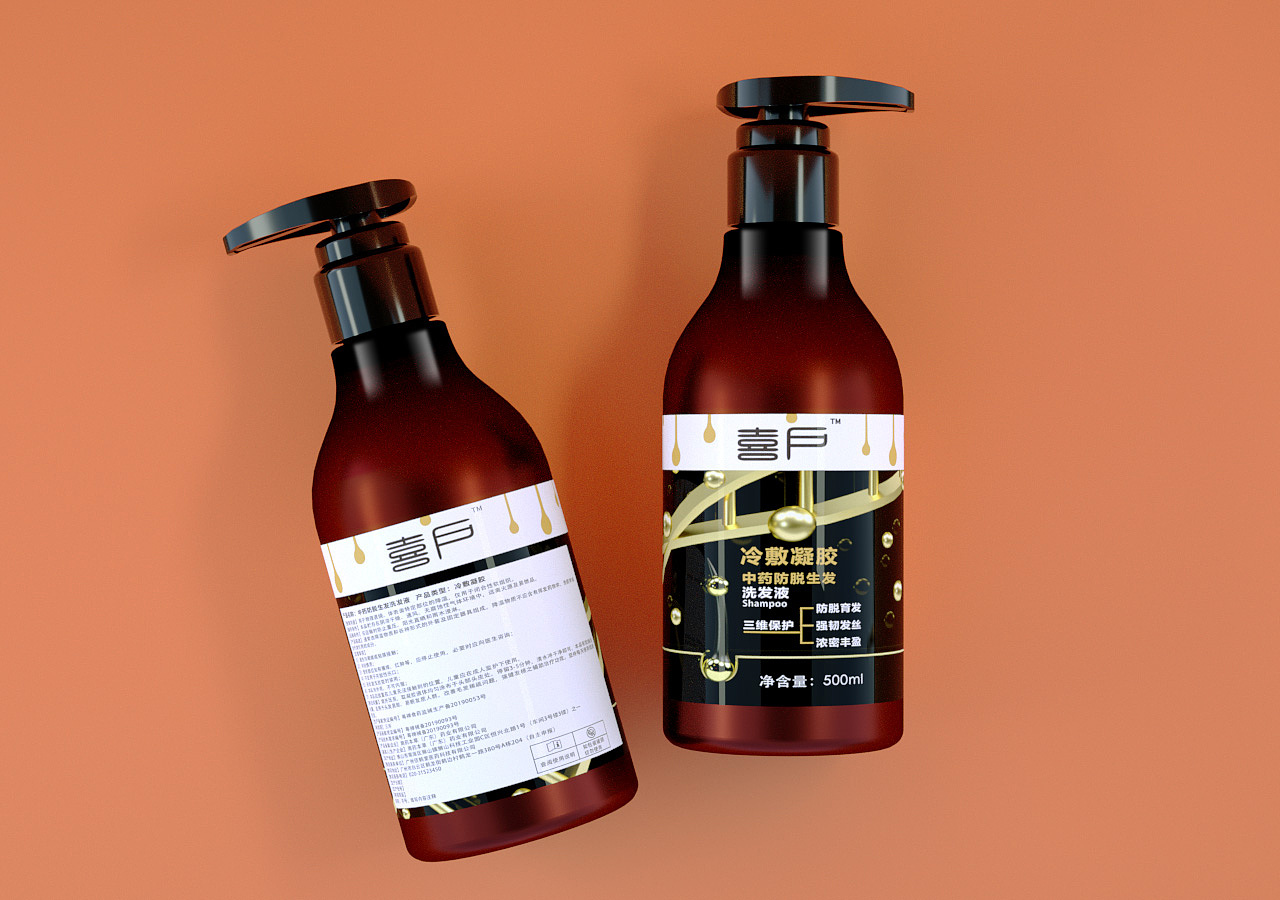中药防脱生发洗发液(瓶身)