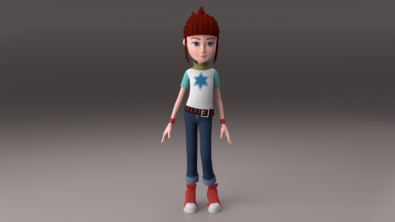 三维卡通人物模型