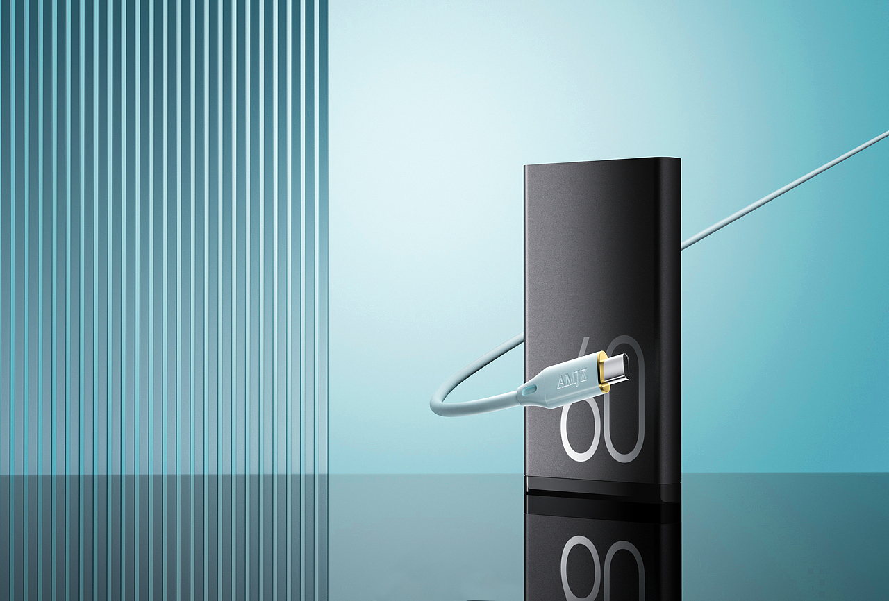 产品渲染----3C充电宝数据线