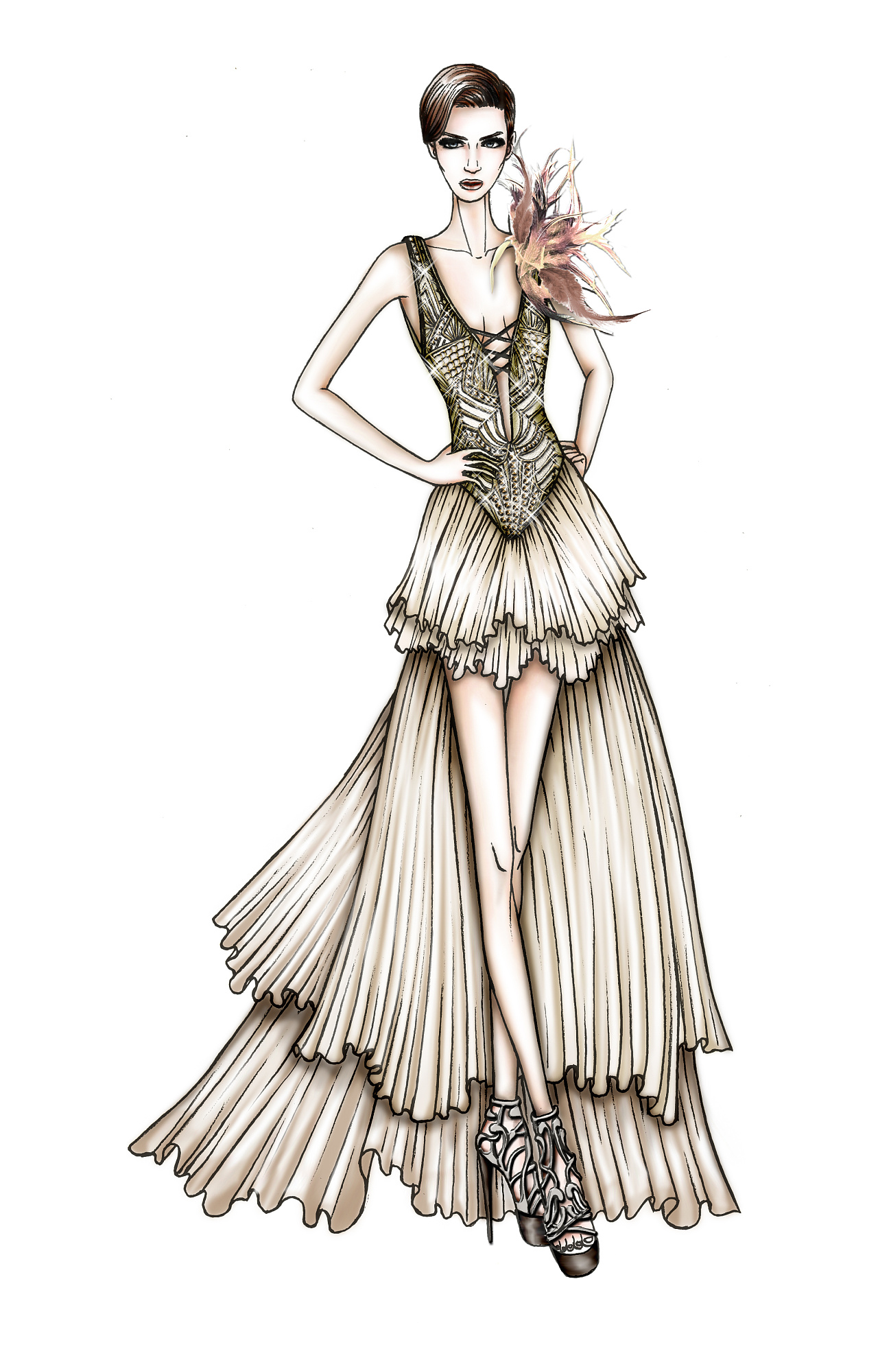 鸡尾酒会礼服鸡尾酒裙小礼服设计