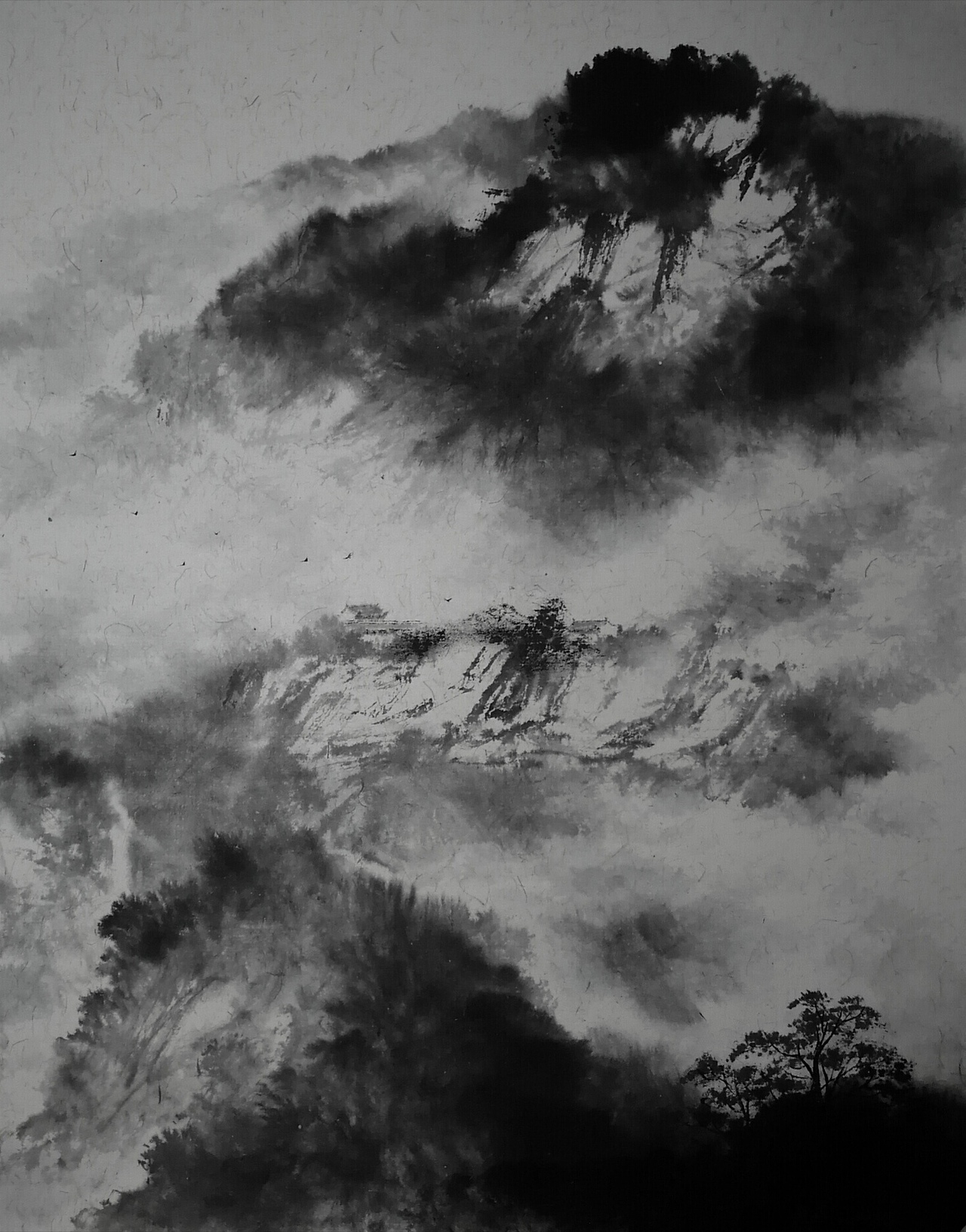 居山心自闲，明月来相照。（图ZMjEwNjc5MTIw） - 绘画 - 站酷设计师王乾南山人原创素材 - 站酷ZCOOL