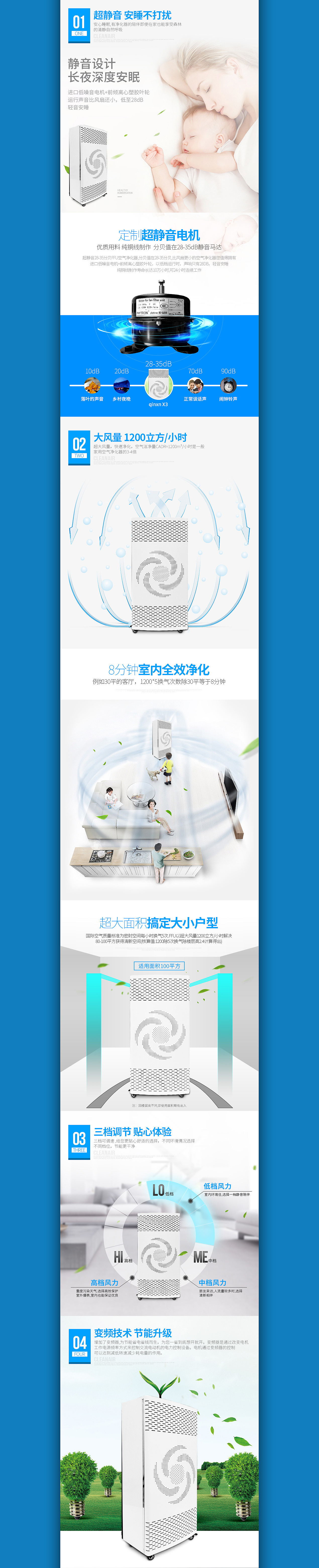 空气净化器 电器 爆款详情页设计 家电数码 3C空调 洗衣机 冰箱描述模板 PSD（图ZNjQ1NTgyNDA=） - 电商 - 站酷设计师魔创视觉_元放原创素材 - 站酷ZCOOL