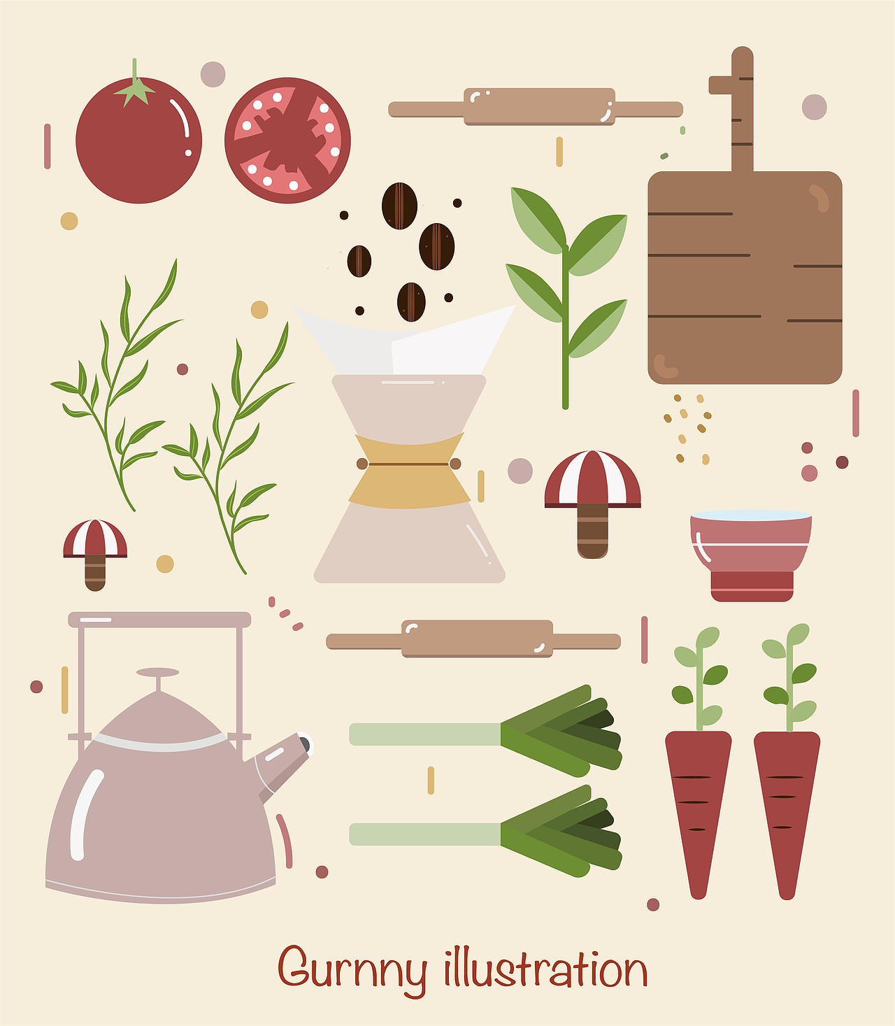 扁平小元素｜扁平插画（图ZMjcxNjU2MjA0） - 商业插画 - 站酷设计师瓶子Gurnny原创素材 - 站酷ZCOOL