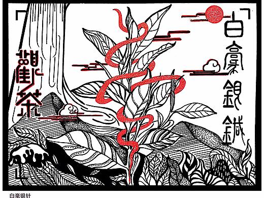 观茶插画设计
