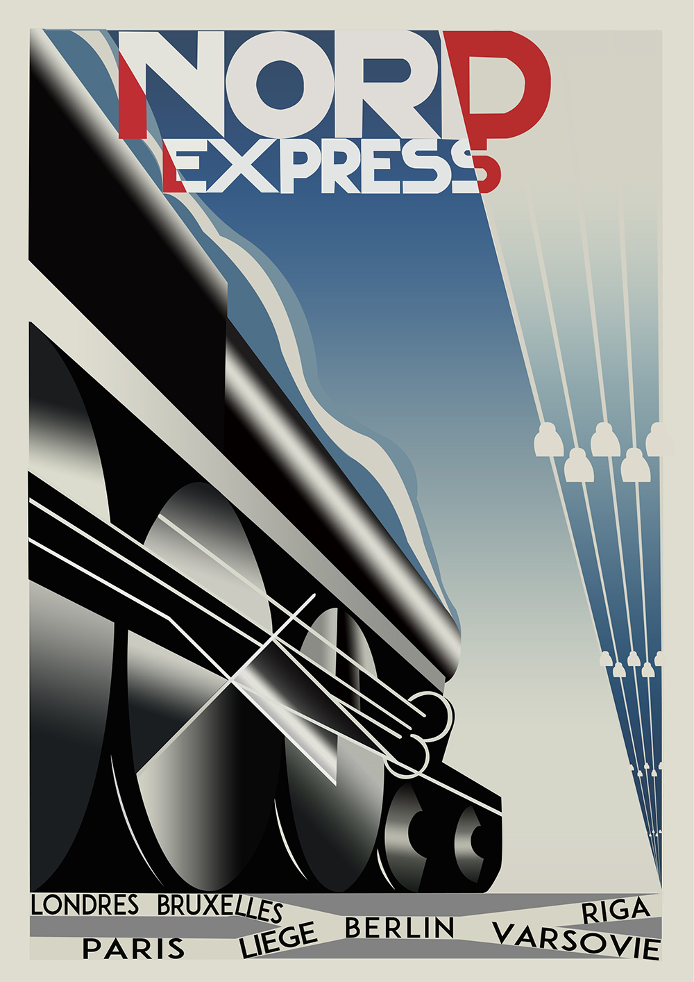 m卡桑德拉 1927年为法国铁路北线快车设计的海报