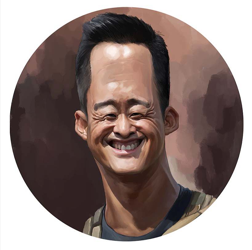 《流浪地球》-吴京油画风板绘