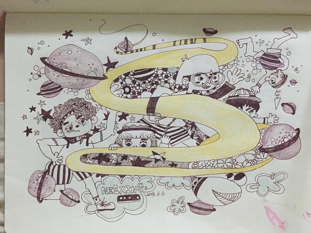 那些随手画的单线手绘稿（图ZMTIxNTQyNzM2） - 创作习作 - 站酷设计师NIEXING_星星原创素材 - 站酷ZCOOL