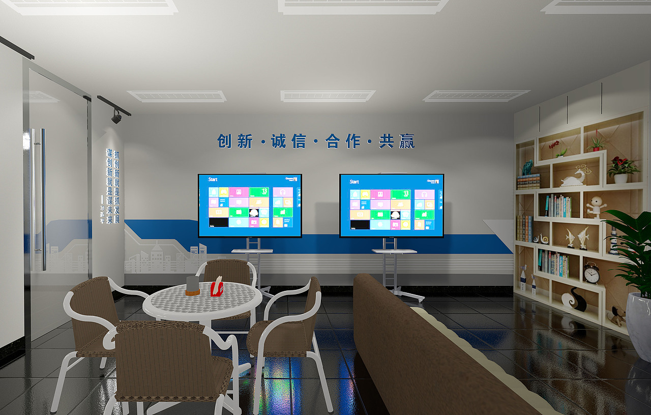 科技公司展厅设计（图ZMjUwNTIwMDQw） - 建筑/空间 - 站酷设计师HTD设计原创素材 - 站酷ZCOOL