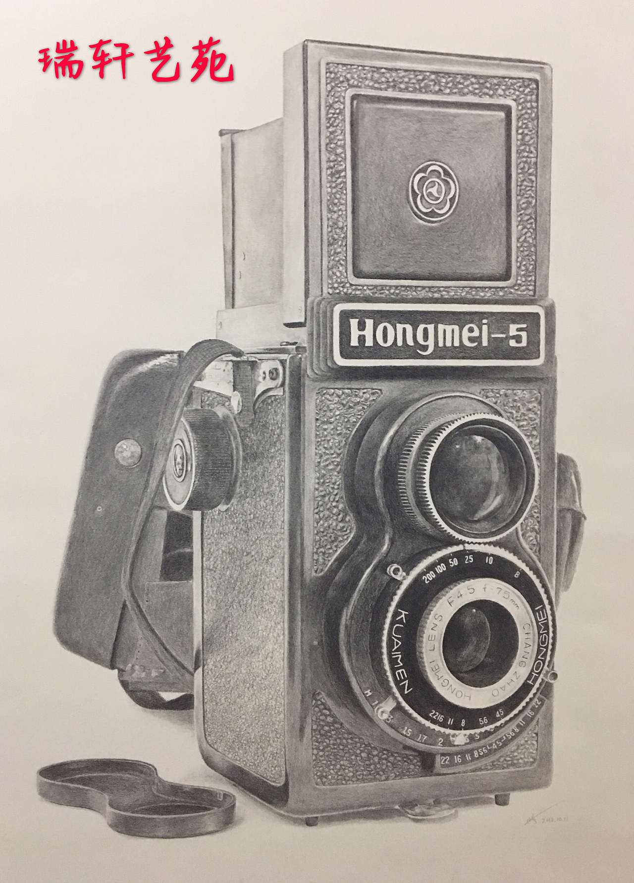 红梅-5黑白古董老相机