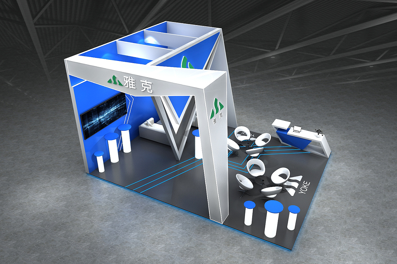 小型展会科技效果图