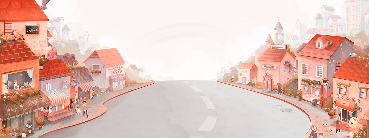 小镇动画场景（图ZMTEwNjg1MjA4） - 儿童插画 - 站酷设计师15810808425whp原创素材 - 站酷ZCOOL