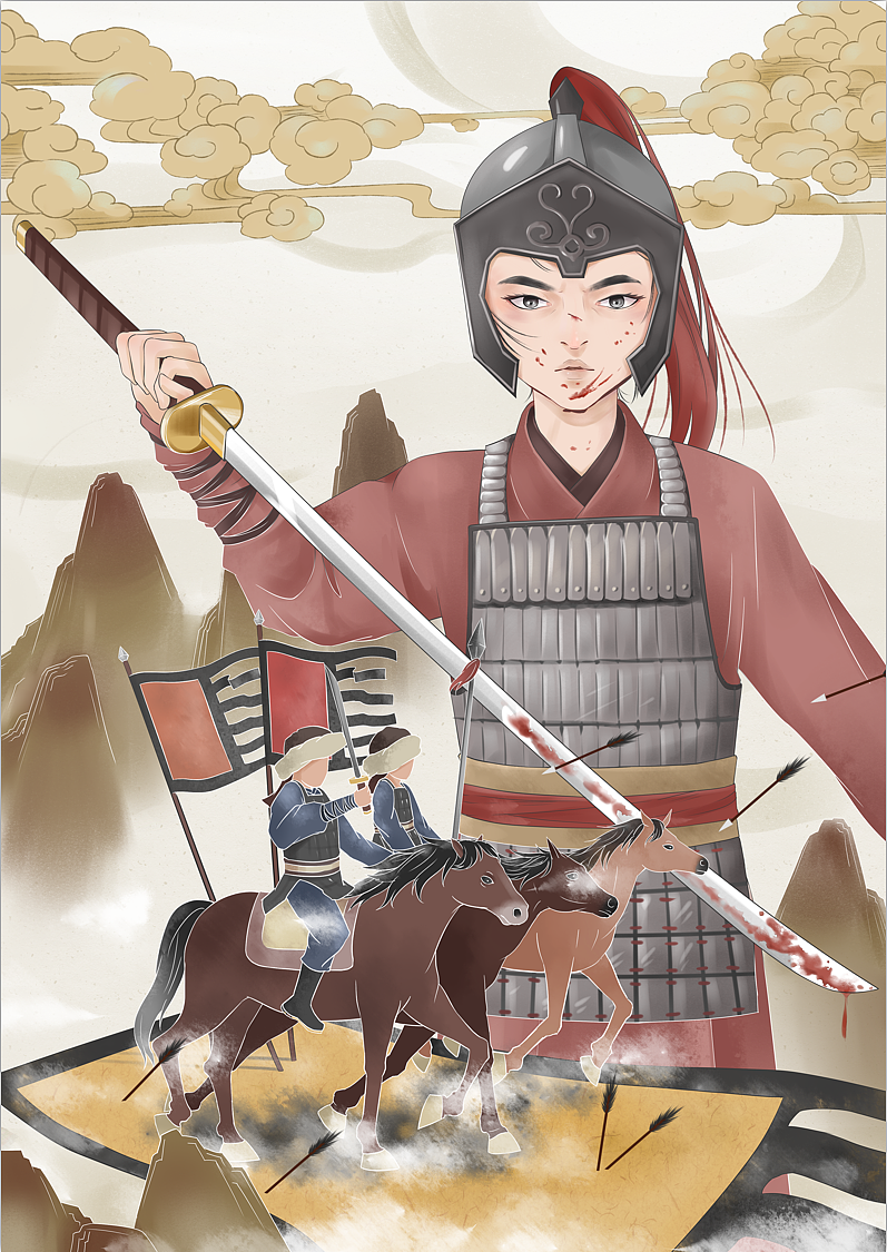 花木兰系列插画