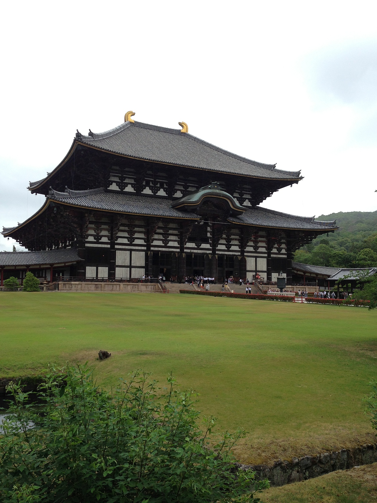 奈良的东大寺真的是气势恢宏。相传是武则天时期,日本的圣武天皇闻洛阳有庐舍納大佛,下令仿建的。中国唐代的盛况,可见一般。现在只能想象了。