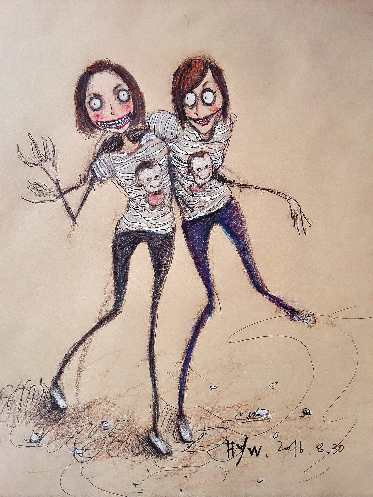 一波小姐姐彩铅画