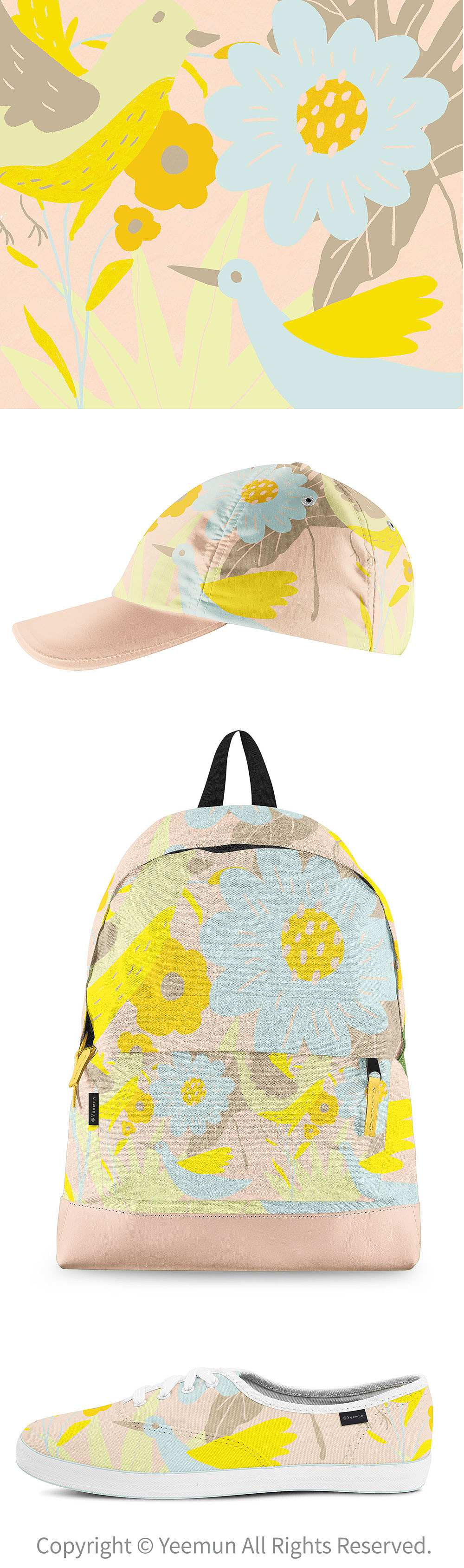 原创春天创意复古花纹服饰鞋帽图案（图ZMjA0MDQzMjE2） - 生活用品 - 站酷设计师绮Phoebe原创素材 - 站酷ZCOOL