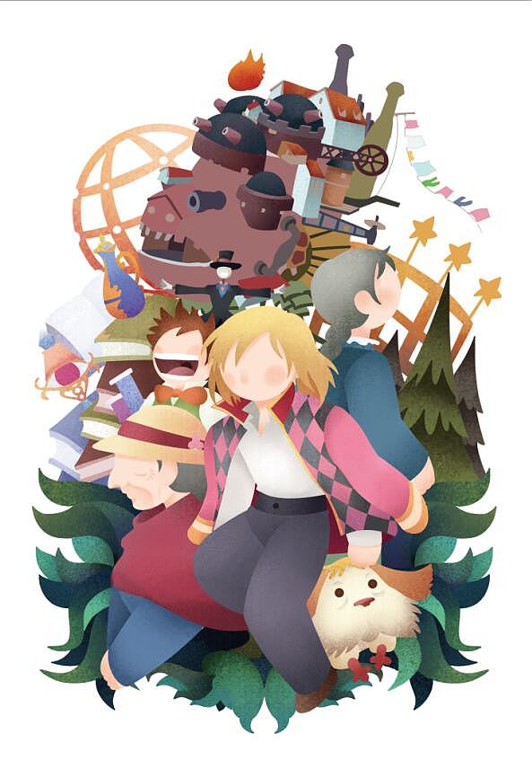 哈尔的移动城堡 附过程图