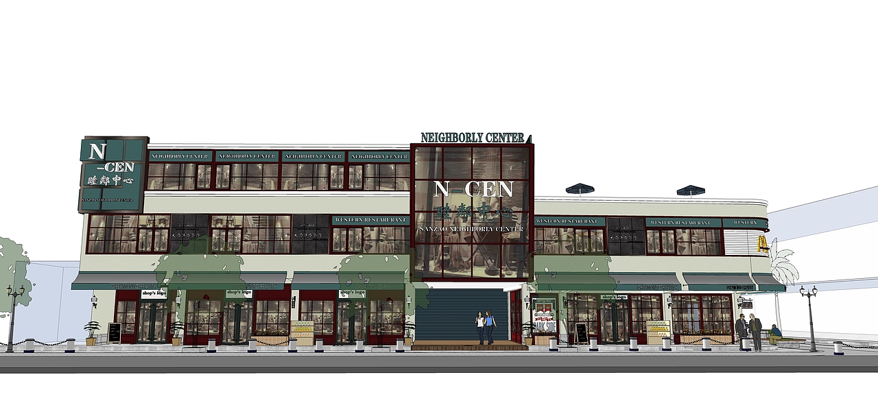 空间印象旧改案例：珠海三灶社区市场“睦邻中心”改造（图ZMjU0MzcwNTY=） - 建筑设计 - 站酷设计师空间印象商业设计原创素材 - 站酷ZCOOL