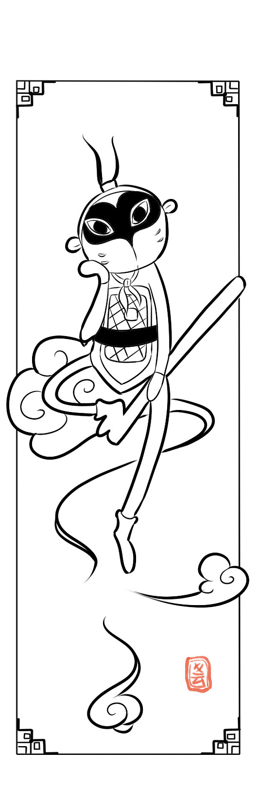 大圣归来同人书签系列之小空空（图ZNDUyODk2NDA=） - 单幅漫画 - 站酷设计师呓凌枫原创素材 - 站酷ZCOOL