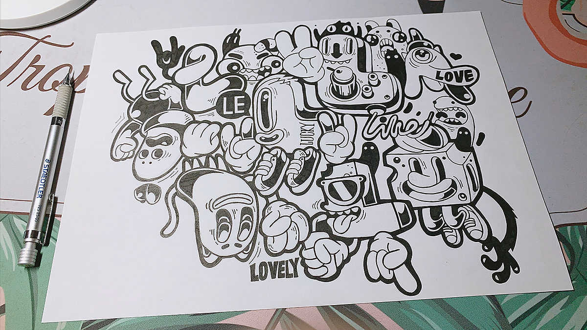 『字母小怪物』手绘稿合辑（图ZMTYzMTE3NDYw） - 创作习作 - 站酷设计师LOKLIAO丶樂原创素材 - 站酷ZCOOL