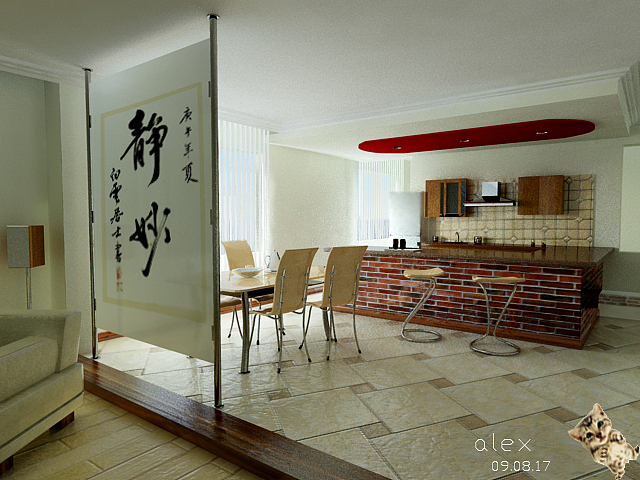 多年前学习馒头瑞的时候练习的一张室内效果,不怕死的开了光子,在奔4 3.0的机器上渲了一个晚上加一个上午…………