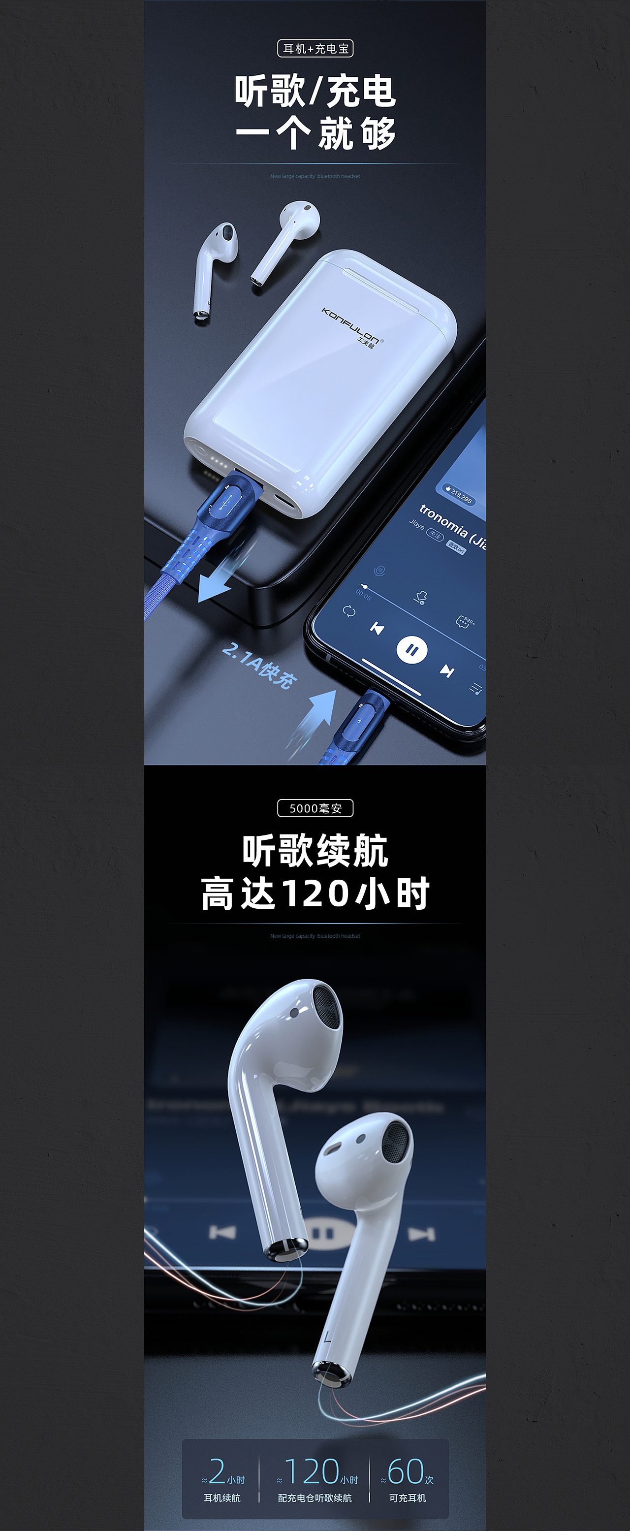 3C/无线耳机/渲染/视频-详情设计（图ZMjEyNzYyNzI4） - 电商 - 站酷设计师_MACHUI_原创素材 - 站酷ZCOOL