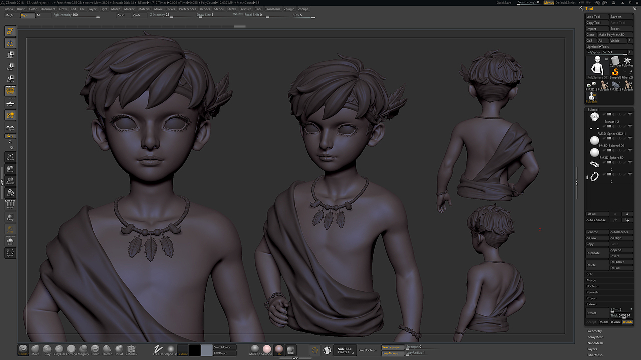 ZBrush 小练习（图ZMTI2MDg2Mzcy） - 人物/生物 - 站酷设计师吉呈吉佑原创素材 - 站酷ZCOOL