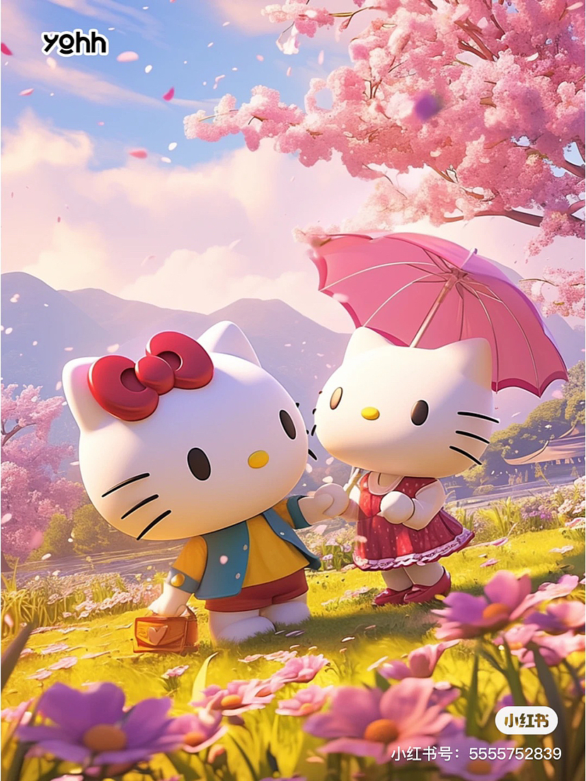 mj生成hello kitty