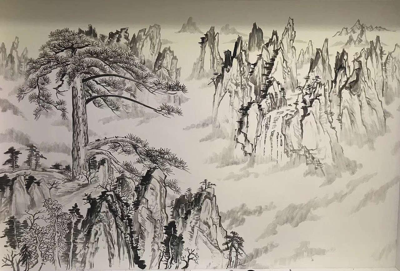 迎客松（圖ZMTE2NzM3NjU2） - 繪畫 - 站酷設計師李斌910924原創(chuàng)素材 - 站酷ZCOOL