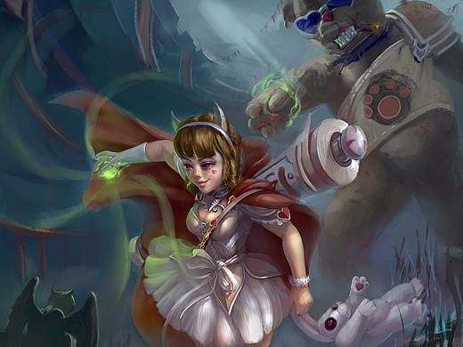 LOL安妮（个人主页-ZMjkyMTEwNjg=） - 游戏原画 - 站酷设计师二尺壁画灿原创素材 - 站酷ZCOOL