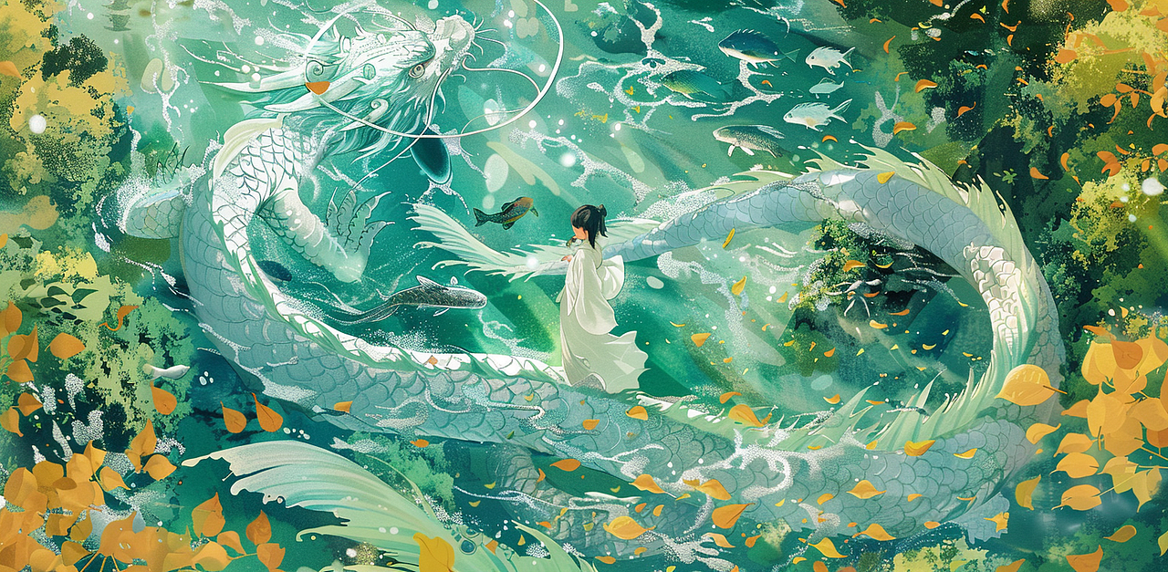 MJ绘画|水墨龙🐉