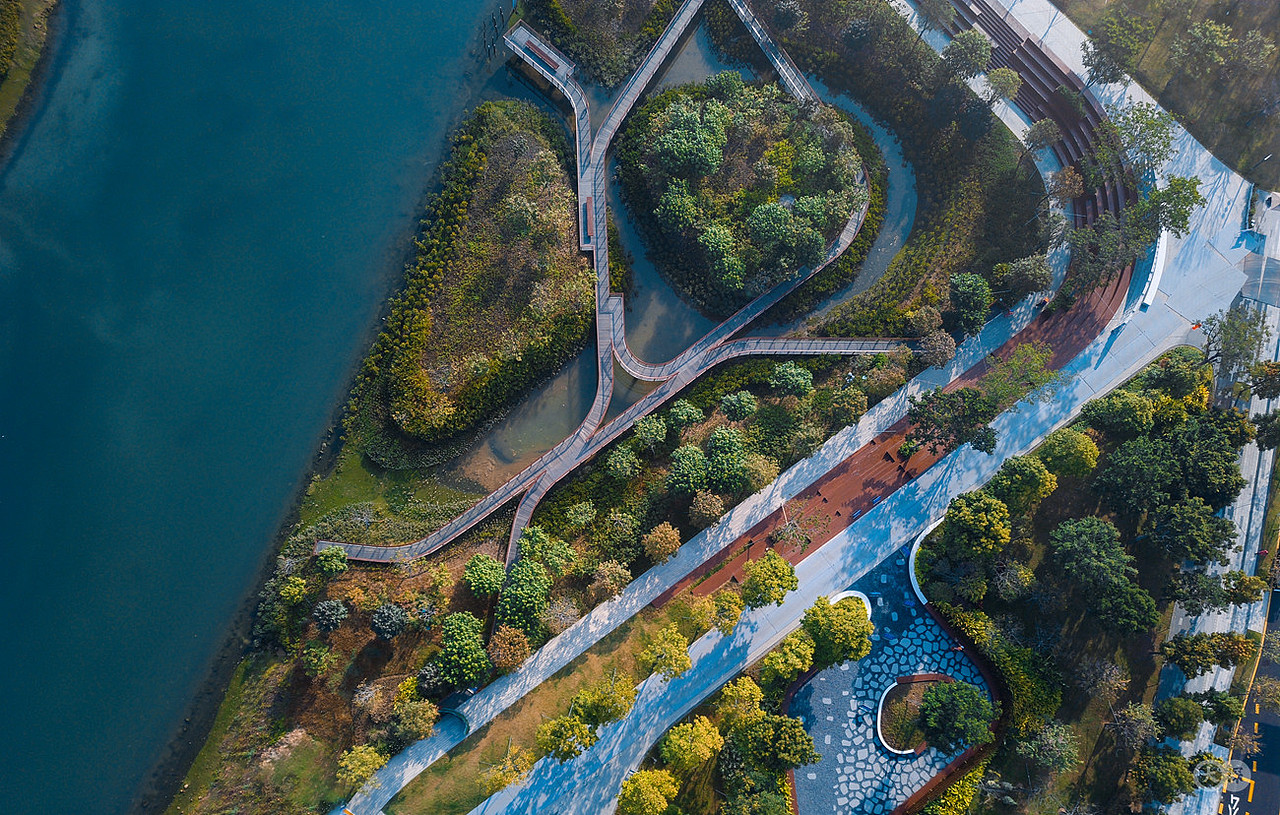 桂湾公园景观摄影|躺在地面的前海新地标
