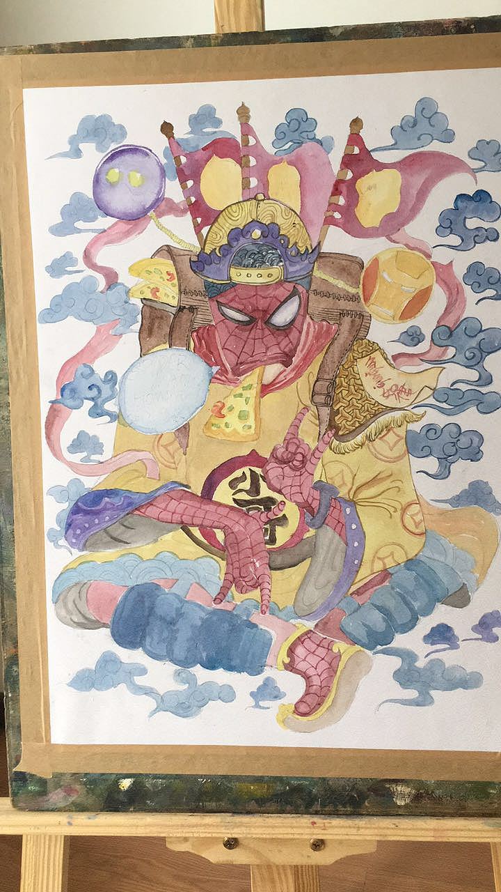 蜘蛛神仙小哥（图ZODkzMDM3NDQ=） - 商业插画 - 站酷设计师Zhuzhu_祝原创素材 - 站酷ZCOOL