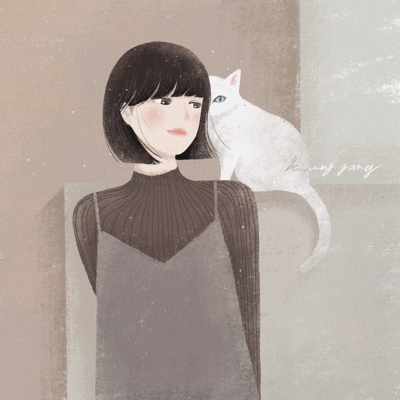 画网友之插画人像,看着照片画插画.