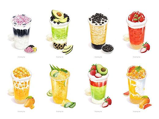【品牌插画】饮品插画系列四
