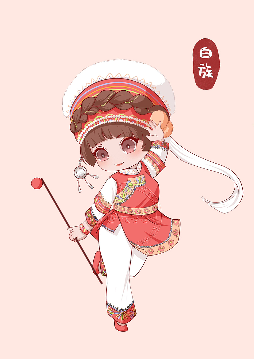 q版少数民族人物设计