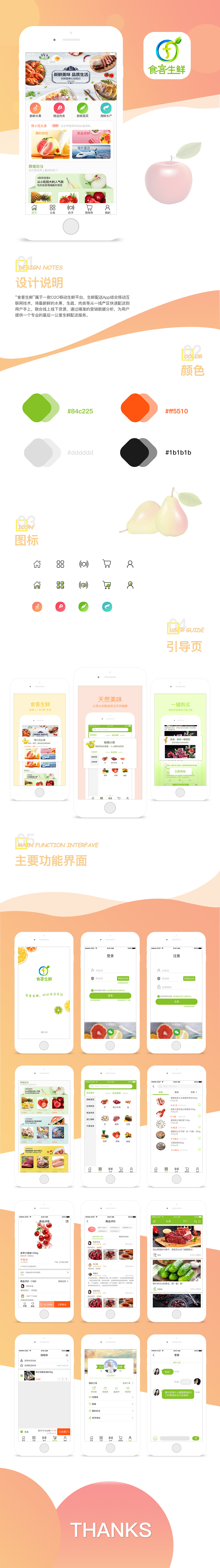 食客生鲜-APP（图ZMTY0NzE0MzI4） - APP界面 - 站酷设计师爱设计的菇凉原创素材 - 站酷ZCOOL