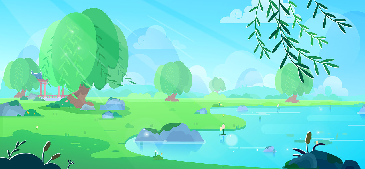 儿童动画矢量场景插画设计(ai)