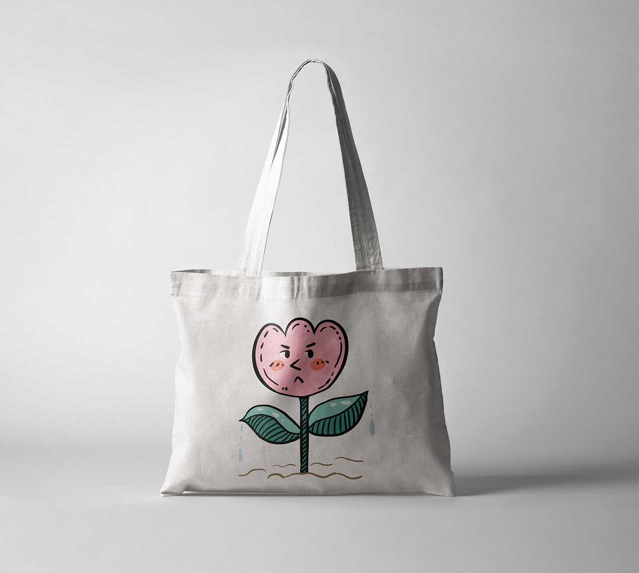 帆布袋简笔画手绘插画三喵设计studio