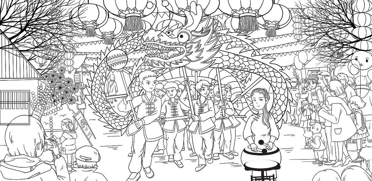 春节（图ZMjUyNzI0NjA0） - 商业插画 - 站酷设计师春秋笔绘原创素材 - 站酷ZCOOL