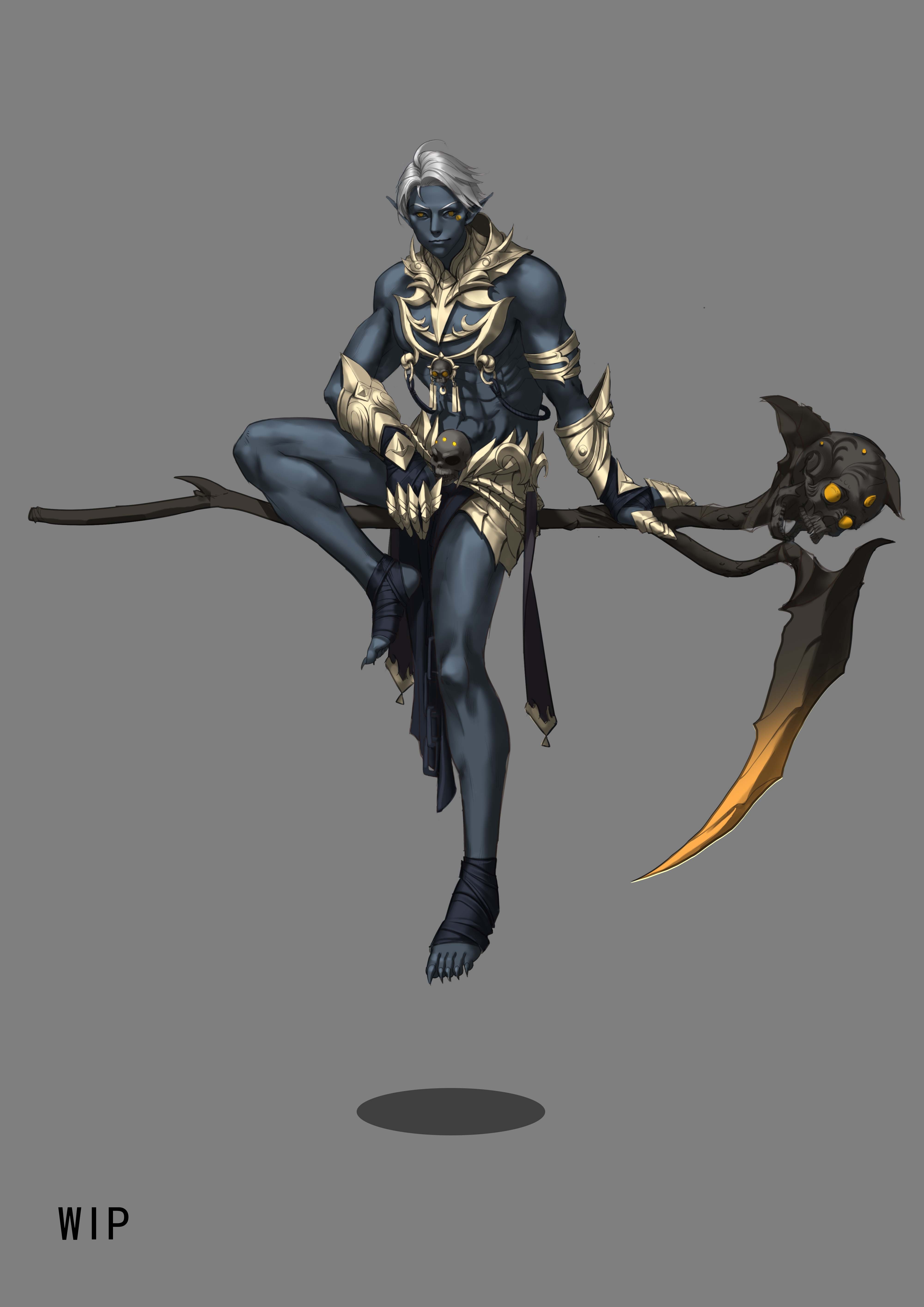 玛门 角色设定|插画|游戏原画|agagatha_原创作品-站酷zcool