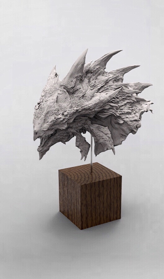 怪物猎人雄火龙gk雕像原型