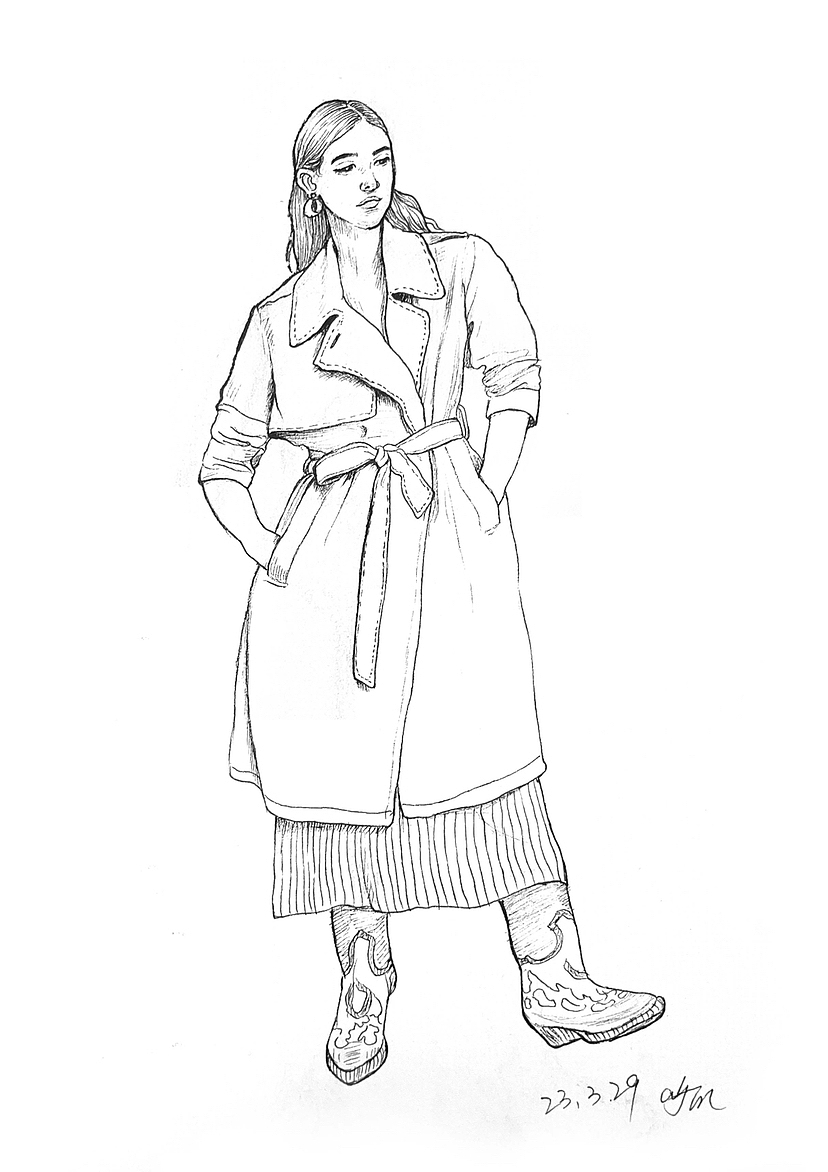 针管笔线性速写（图ZMzM3NDQxNjg4） - 绘画 - 站酷设计师COCO2908原创素材 - 站酷ZCOOL