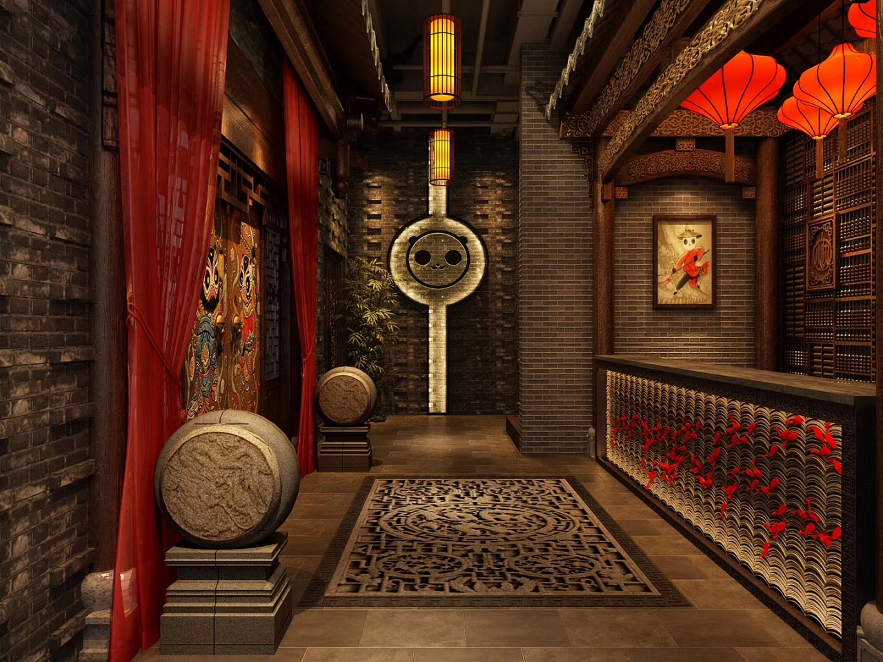 青岛炊二哥连锁火锅店-杭州中式火锅店装修设计公司