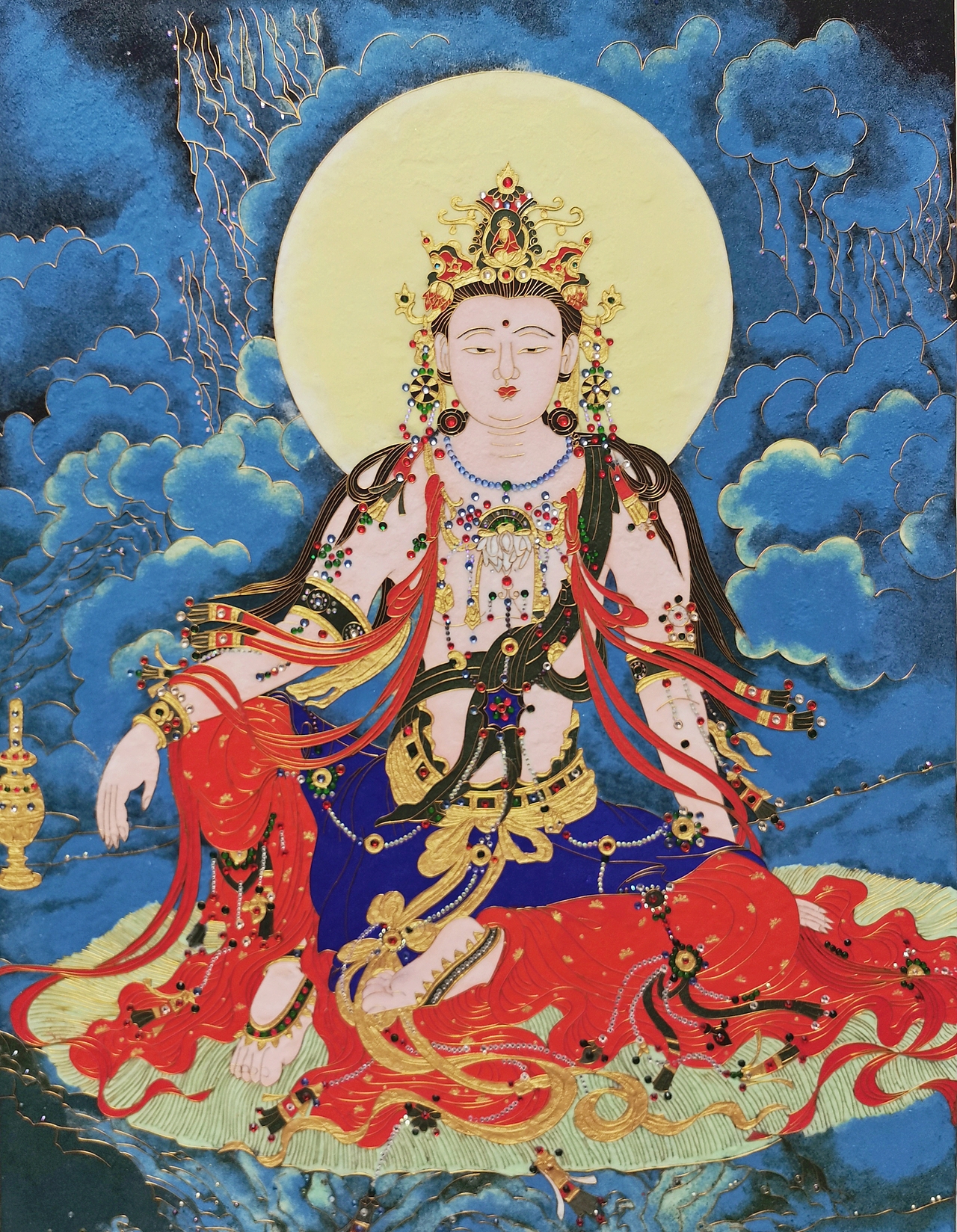 掐丝珐琅 水月观音