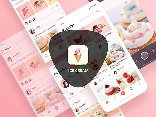 ICE CREAM app UI