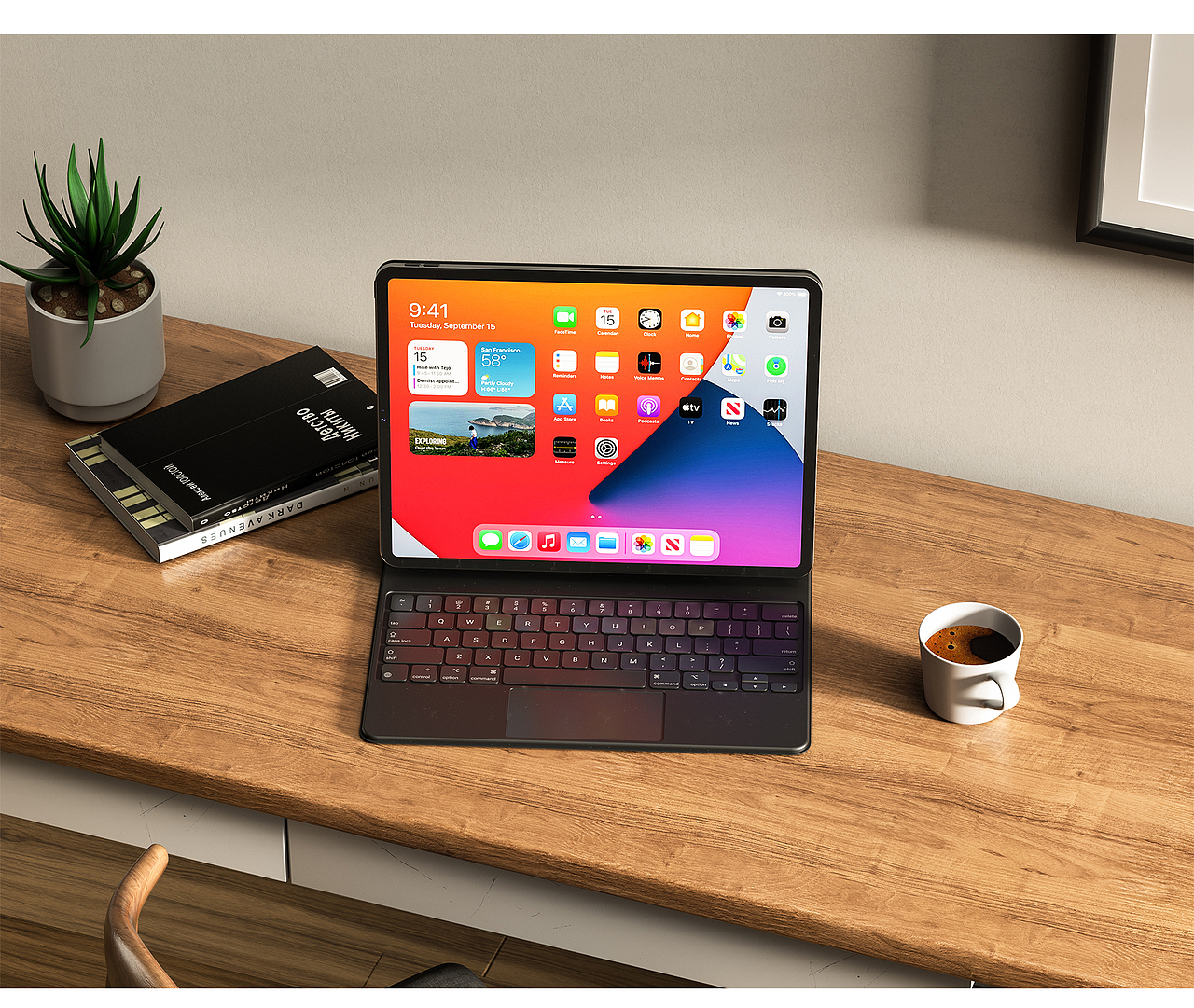 ipad产品渲染 平板电脑渲染 键盘渲染