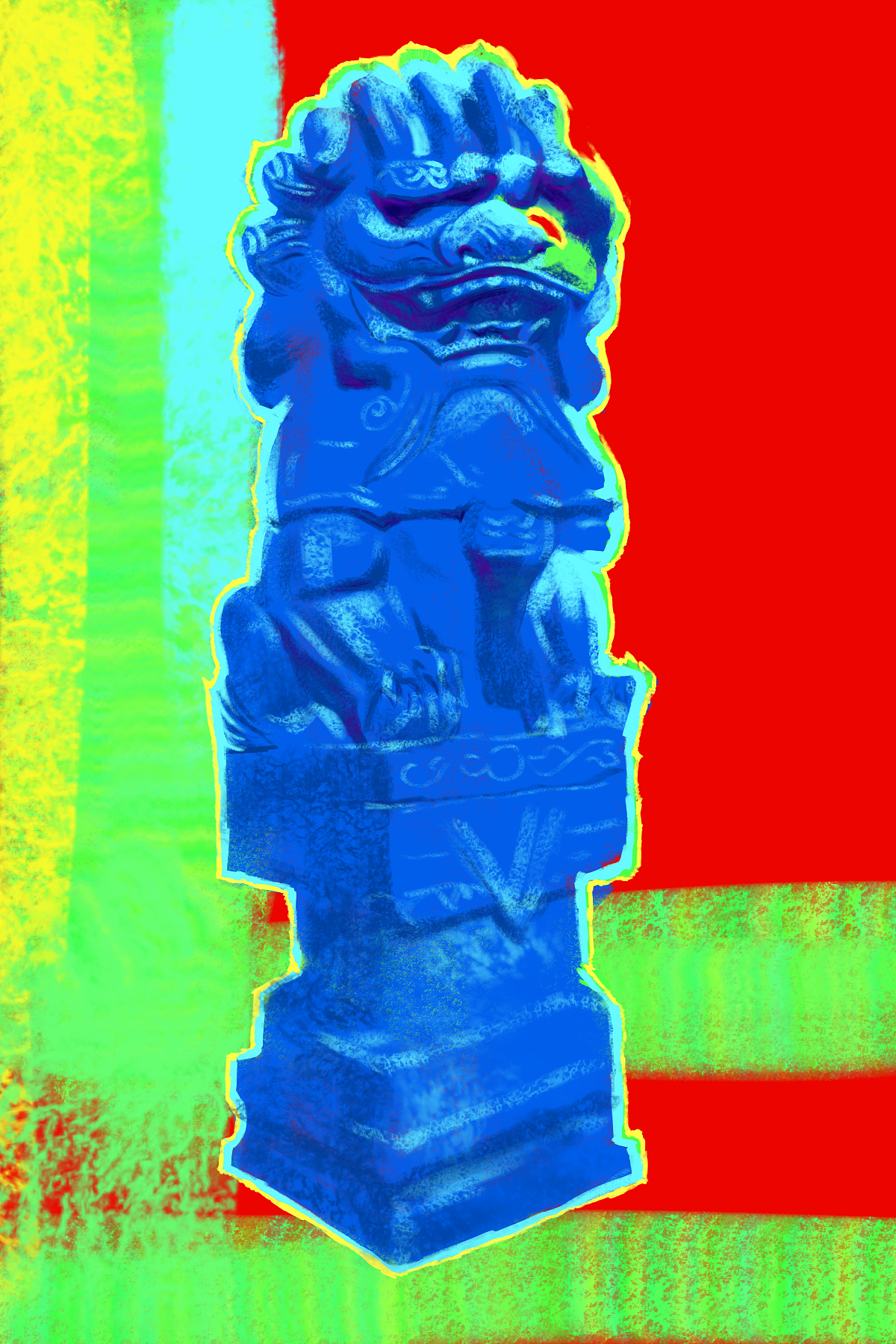 石狮子系列作品创作