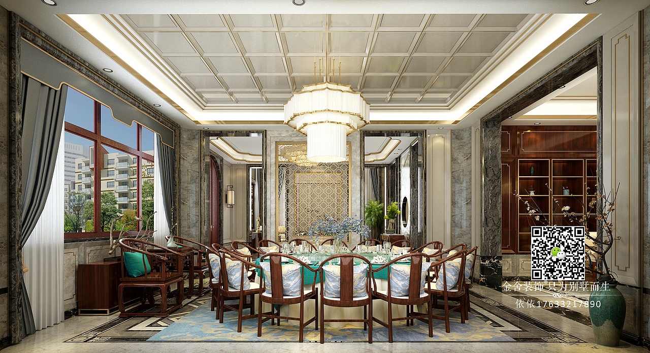 石家庄荣盛城装修新中式很不错!